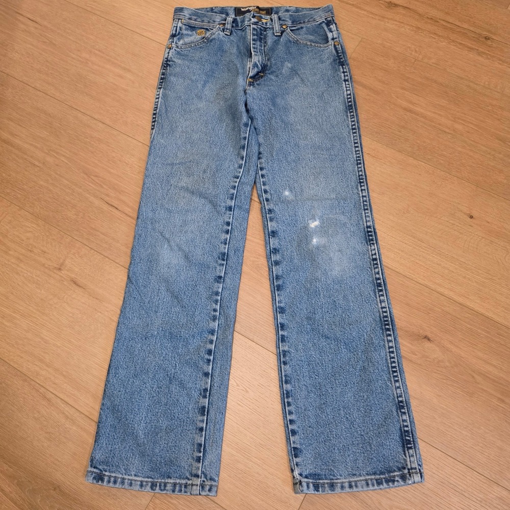VTG Wrangler George Strait Collection Mens Straight Leg Jeans Blue 28x30 A102